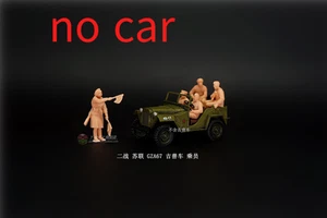 3D Printing 1/72 WW II Soviet Union during Jeep crew 5 Person Model Unpainted - Picture 1 of 3