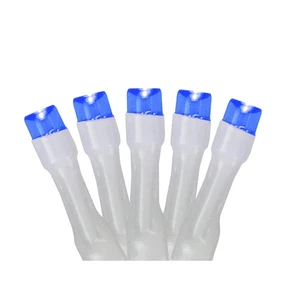 Northlight 20 Battery Operated Blue LED Wide Angle Christmas Lights - White Wire - Picture 1 of 1