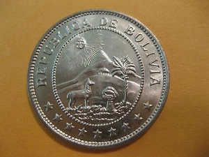 1939 Bolivia 50 Centavos moneda dulce clásica sin circular belleza, animal - Imagen 1 de 2