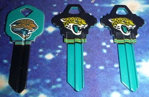 Jacksonville Jaguars Large Logo House Key NFL Lot of 3 Keys New - Picture 1 of 2