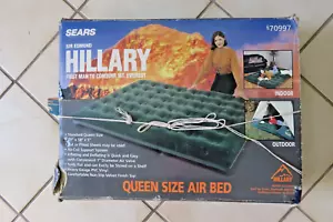 Sears Sir Edmund Hillary Queen Size Air Bed 79"x58"x5" Green color - Picture 1 of 11