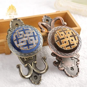 1 pair luxury embroidery curtain Holdback double hook wall hook tiebacks N096 - Picture 1 of 12