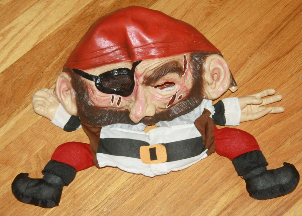 Pirate with arms legs Mask rubber fabric Halloween costume - Image 1 of 1
