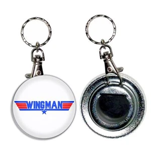 Wingman Bottle Opener Round Key Ring (55mm) - Picture 1 of 2