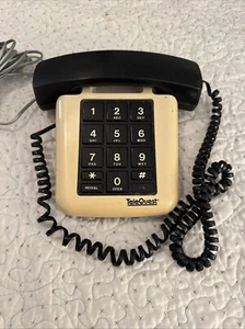 Vintage TeleQuest Italian Design Easy Button Telephone 481-SF - Large Numbers - Picture 1 of 23