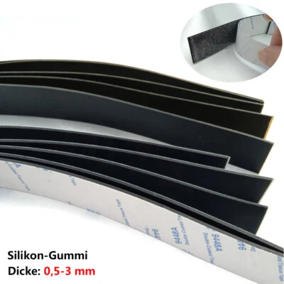 Stark Selbstklebend Silikon Gummi Rutschfeste Pads Matte Band 10,20,30mm x 300mm - Bild 1 von 4