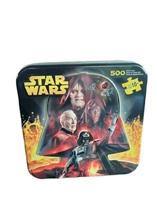 Star Wars 500 Piece 2 Sided Darth Vader Shaped Jigsaw Puzzle Collectible Tin New - Picture 1 of 6