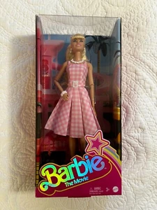 Barbie the Movie Collectible Doll Margot Robbie Barbie In Pink Gingham Dress - Picture 1 of 2