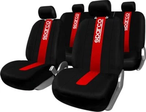 Complete Set SPC1011 Car Seat Covers Universal Red Front And Rear - Picture 1 of 3