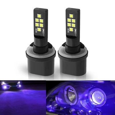 New 2x 880 Purple LED Bulb Bright Upgraded SMD 3030 Fog Light Direct Replacement - Image 1 of 4