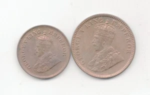 British India Uncirculated 1934,1936 Coins-Lot B9 - Picture 1 of 2
