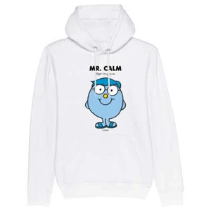 Mr Men Pullover Hoodie Mr. Calm Organic Cotton Long Sleeve Kids Top Hoody - Picture 1 of 13