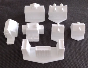 1991 The Game of Life Board Game Replacement Pieces Lot of 7 Buildings Houses - Picture 1 of 3