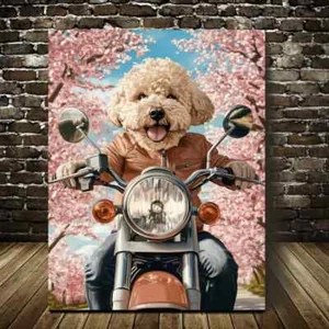 White Poodle  Wall Art  Canvas Unframed/Framed - Picture 1 of 7