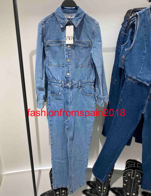 ZARA NEW WOMAN DENIM TRF OVERSIZE JUMPSUIT BLUE XS-XXL 8197/038