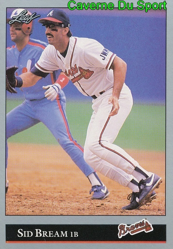 242   SID BREAM    ATLANTA BRAVES  BASEBALL CARD LEAF 1992 - Photo 1/1