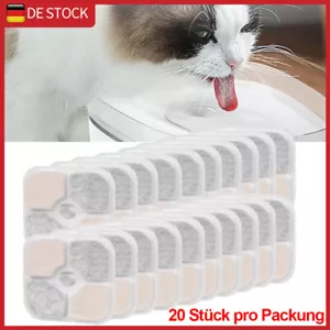 20er-Pack Trinkbrunnenfilter-Ersatzfilter für Catit PIXI Trinkbrunnen 85x85x10mm - Bild 1 von 8