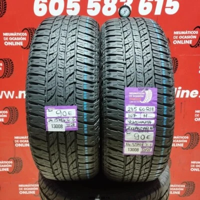 2x 235 60 R18 107H YOKOHAMA GEOLANDER A/T M+S* 6.6/7.1mm REF:13008 - Imagen 1 de 4