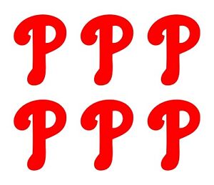 Philadelphia Phillies MLB symbol Vinyl Decal Car Window set of 6 small Stickers