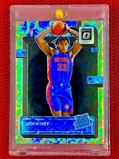 JADEN IVEY /249 ROOKIE REFRACTOR Scope Prizm SSP RC Card Non Auto - PISTONS