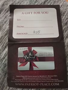Patriots Place gift card $25 Gilette Stadium