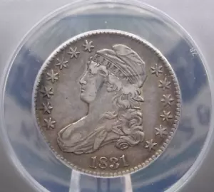 1831 Capped Bust SILVER Half Dollar 50c ANACS EF40 #224 XF Extra Fine ECC&C, Inc - Picture 1 of 5