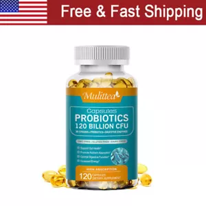 Probiotics 120 Billion CFU Potency Digestive Immune Health 120 Capsules USA - Picture 1 of 8
