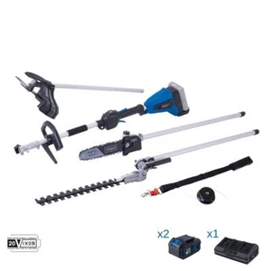 Decespugliatore 4in1 2 batterie 4 Ah doppiocaricatore ixes Scheppach bc-mfh400-x - Bild 1 von 7