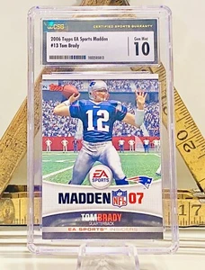 TOM BRADY 2006 Topps EA Sports Madden 07 #13 PATRIOTS CSG 10 🐐 - Picture 1 of 2
