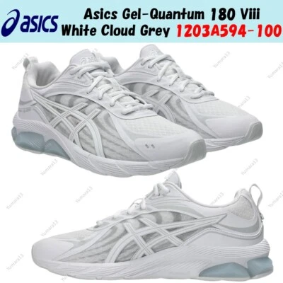 Asics Gel-Quantum 180 Viii White Cloud Grey 1203A594-100 taglia uomo - Immagine 1 di 4