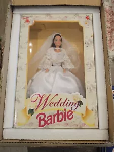 Wedding Barbie Brunette Doll 9992 Mattel 2000 No. 48140 NRFB - Picture 1 of 5