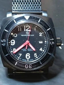 TEMPORE LUX V ONE DIVER 300 M QUARZ PVD BRACCIALE MILANO PELLICOLATO + SCATOLA - Foto 1 di 7