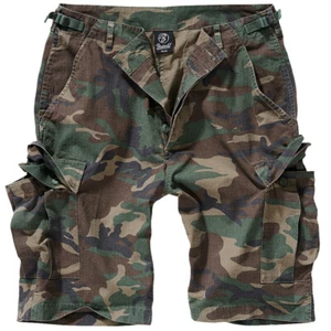 Brandit BDU Shorts Combat Hiking Outdoor Summer Cotton Ripstop Woodland Camo - Picture 1 of 11