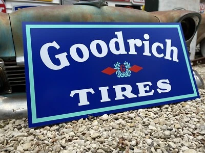 Antique Vintage Old Style Goodrich Tires Sign - Image 1 of 4