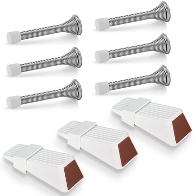 Paquete de 6 tapones de resorte de puerta con kit de tapón de punta de goma para parachoques + 3 piezas topes de puerta Foto 1 de 4