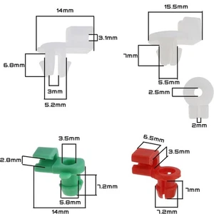 Door Lock Rod Clip Plastic Fasteners 4 Hole Sizes Available Easy Installation - Picture 1 of 7