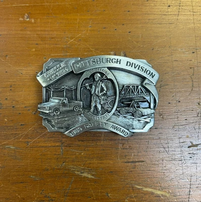 Chessie System Pittsburgh Division Engineering Safety Award 1985 Belt Buckle - Image 1 of 4