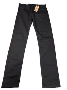 Levi's 512 Jeans Mens 33x34 Black Slim Taper Flex Denim Stretch New - Picture 1 of 10