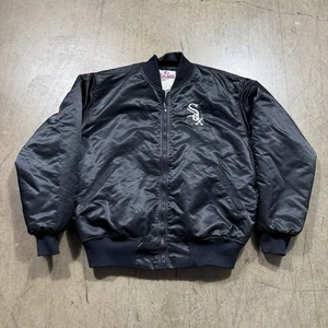 Chaqueta bombardero satinado vintage años 90 Game Sportwear Chicago White Sox para hombre talla grande - Imagen 1 de 8