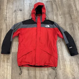 90s Vintage North Face Gortex Mountain Guide Jacket Red + Fleece Jacket Liner Lg - Bild 1 von 15