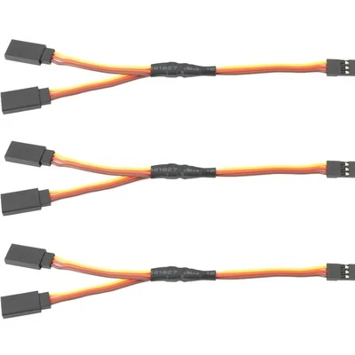 Professionelle 3er-Pack Y Servo Verlängerungskabel für RC Flugzeuge und Autos - Bild 1 von 2