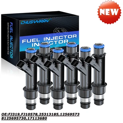 Inyector de combustible 6 piezas FJ319 para Chevrolet Trailblazer GMC Envoy 2002 2003 2004 4,2 L Foto 1 de 4