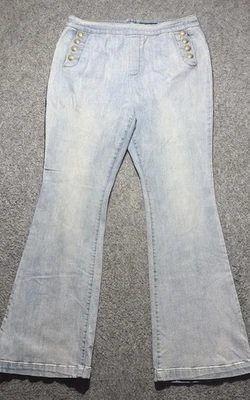 I.N.C. International Concepts Women's Sz 14 Light Blue Denim Wide Leg Jeans - Image 1 of 4
