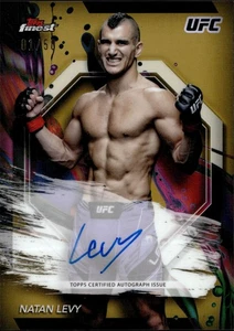 2024 Topps Finest UFC Natan Levy Finest Gold Auto /50 - Picture 1 of 2