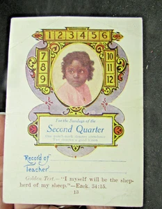 1915 Little Seekers' Picture Lessons - African M. E. Church - Bible Lesson Card - Picture 1 of 5