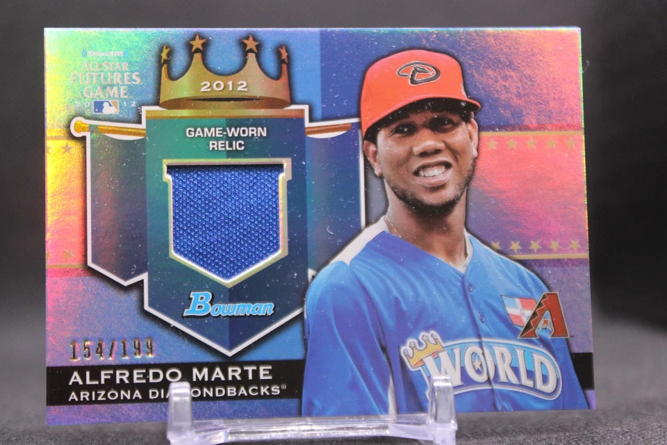 Alfredo Marte #FGR-AM 2012 Bowman DP & Prospects Futures GAME WORN /199 - Image 1 of 2