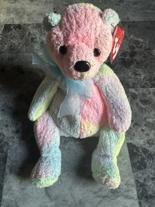 Ty Beanie Baby Mellow 2000 Batik Bär Plüsch Puppe Etikett 12/7/00 Regenbogen - Bild 1 von 4