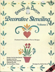 Stencil Decor Decorative Stenciling Volume 2 Flower Designs PB 1983 Bette Byrd - Picture 1 of 1