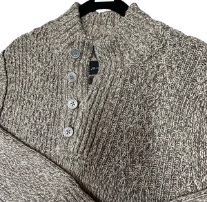JB Holt Herren Pullover Medium Beige Stehkragen Preppy Opa Core Dad Fischer - Bild 1 von 13