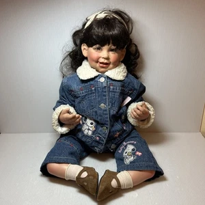 FAYZAH SPANOS 24" Vinyl Baby Girl Doll Snoopy Denim, 1999 SIGNED & Numbered 161 - Picture 1 of 15